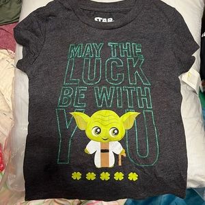NWT Star Wars  XS (4/5)  kids may the luck be with you t shirt